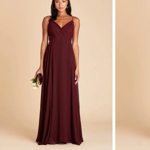 Birdy Grey Kaia bridesmaid dress. Chiffon Cabernet